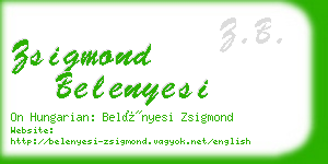 zsigmond belenyesi business card